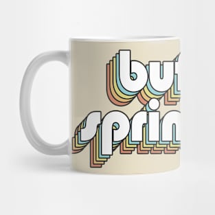 Buffalo Springfield - Retro Rainbow Typography Faded Style Mug